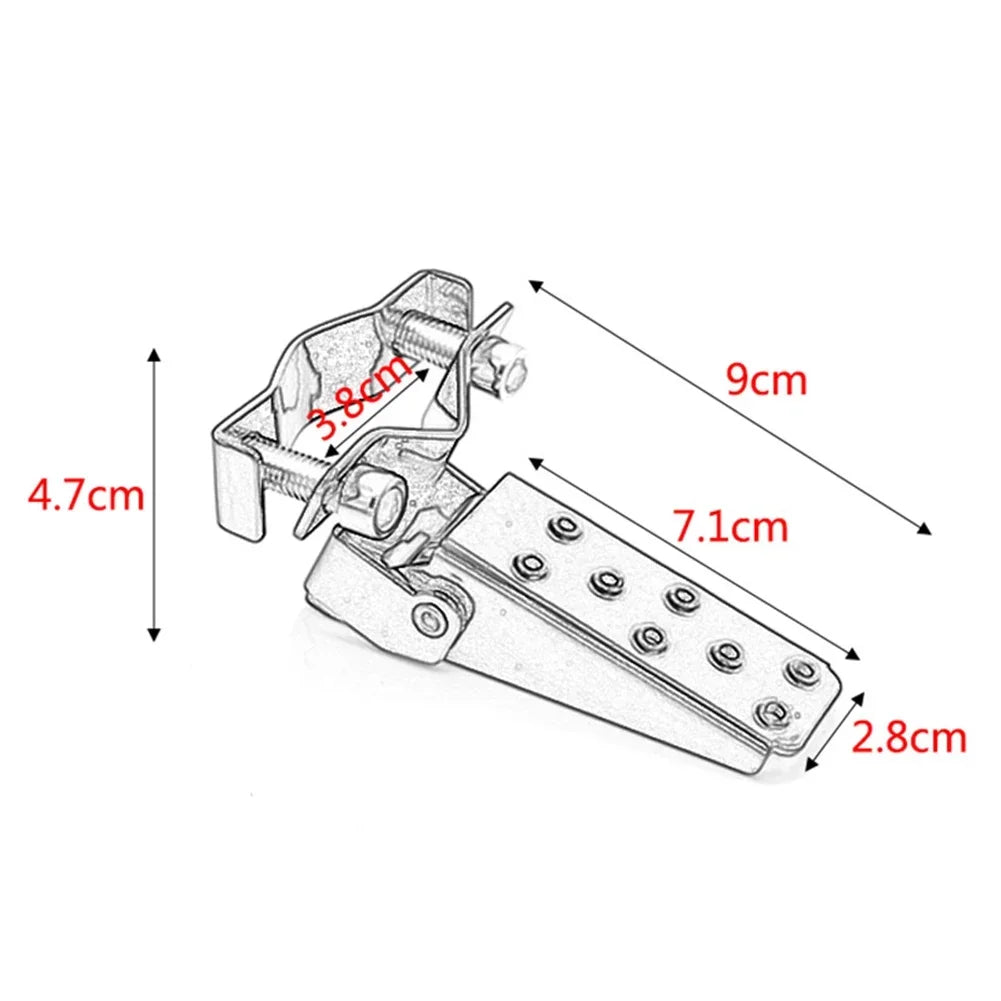 Bicycle Retro Fork Foot Step Peg Steel Foldable Chrome MTB Bike Motorcycle Universal Front Rear Pedals For 24-38mm Diameter