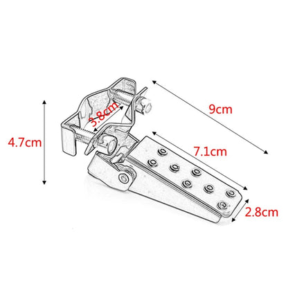 Bicycle Retro Fork Foot Step Peg Steel Foldable Chrome MTB Bike Motorcycle Universal Front Rear Pedals For 24-38mm Diameter