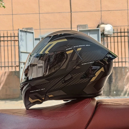 Flip Up Motorcycle Helmet Double lens full face helmet High quality DOT approved