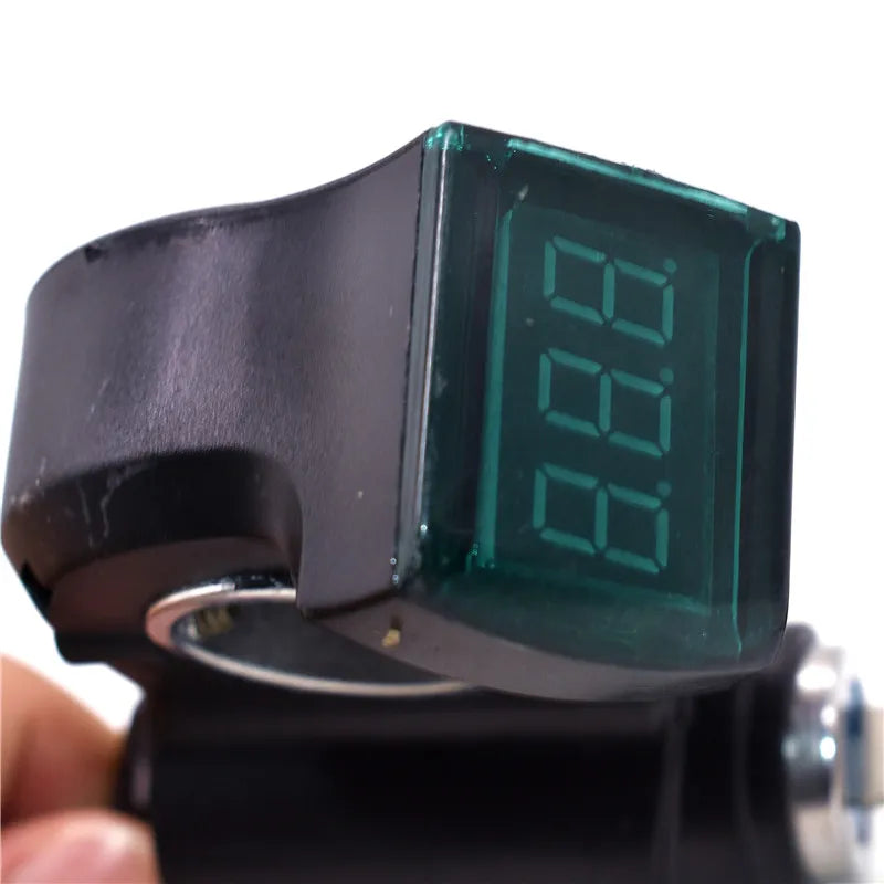 Electric Bike Thumb Throttle Voltmeter Digital Battery Voltage Red Screen Power Keys Lock Turning Handlebar E-Bike Key Switch