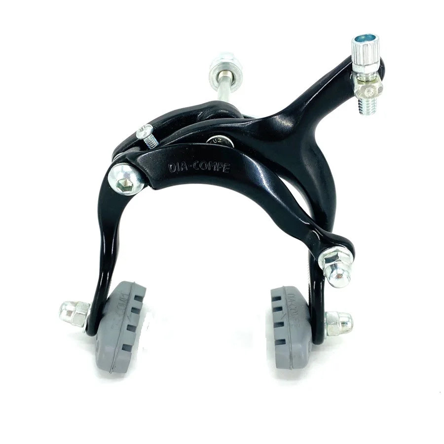 DIA-COMPE C Caliper Brake Road Bicycle BYA412 Folding Bike Retro City Bike Dual Pivot Caliper Brake 61-79mm Aluminum Alloy Black 1Pcs