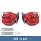 Modified Motorcycle 12V Snail Horn High-frequency Universal 300DB Horn Waterproof Car Electric Horn Red 12V pair