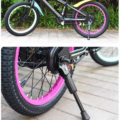 Kids Bike Kickstand Heavy Duty Parking Stand Foot Brace Support for Children Bicycle Side Mount 12 14 16 18 20 Inch Wheels