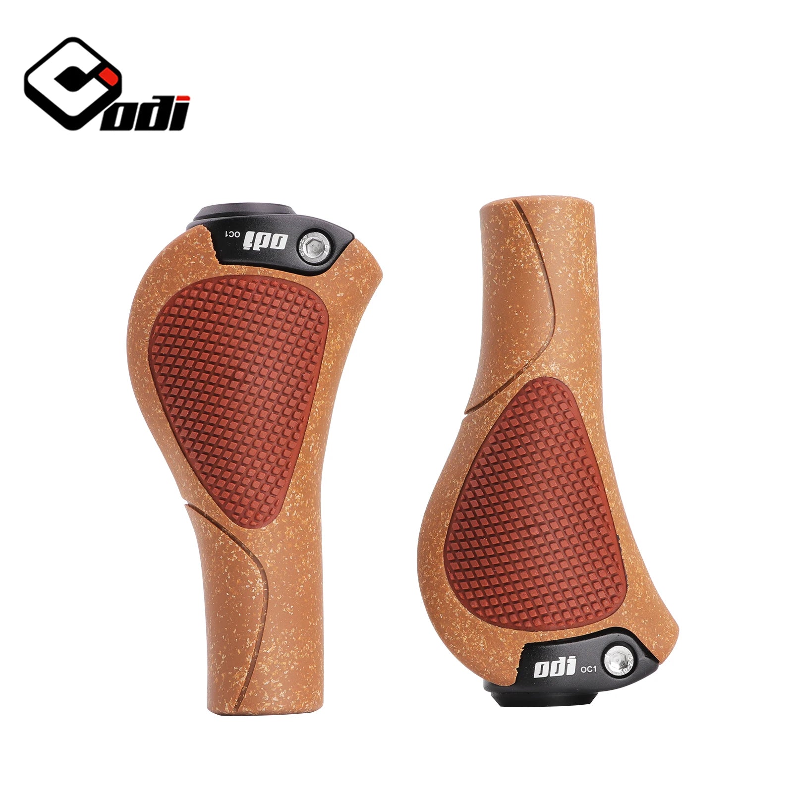 ODI OC1 Bicycle Ergonomic Oak Grips MTB Large Pad Bike Handlebar Cover Anti-Slip Grips Cycling Rubber Ball Handle Accessories Oak-Brown