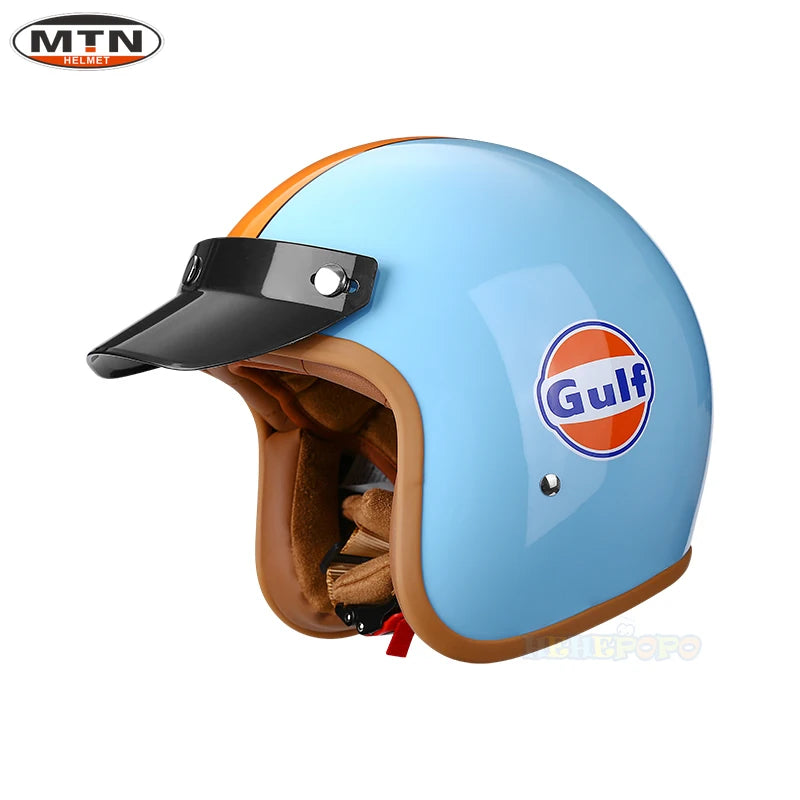 Newly Launched Vintage Motorcycle Helmet DOT Certified Synthetic Leather