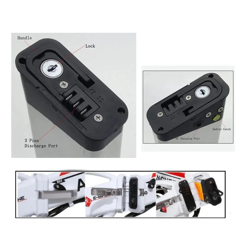 ADO A16 folding electric bike battery 10Ah