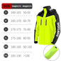 WOSAWE Motorcycle Raincoat 100% Waterproof Reflective Moto Rain Jacket Motocross Rain Coat for Men Women Cycling Motocross Gear ME224G Jacket