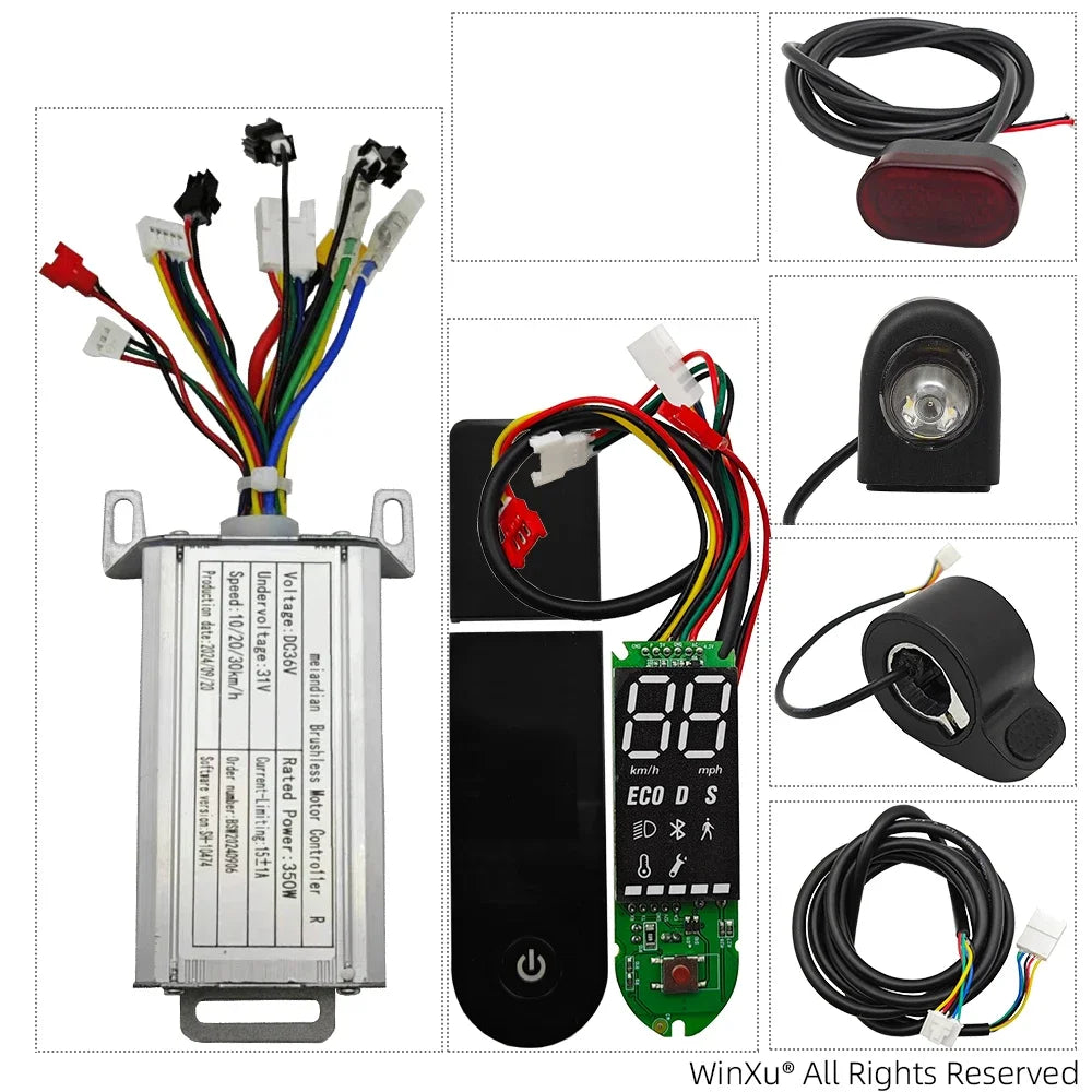 36V 350W Electric Scooter Brushless Motor Universal Controller LED Dashboard Display Accelerator Set for Xiaomi M365 Repair Controller-7 item