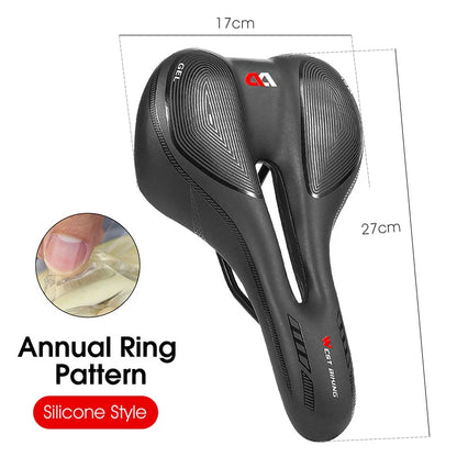 WEST BIKING MTB Bike Bicycle Saddle Rail Hollow Breathable Absorption Rainproof Soft Comfortable Sponge Casual Road Cycling Seat