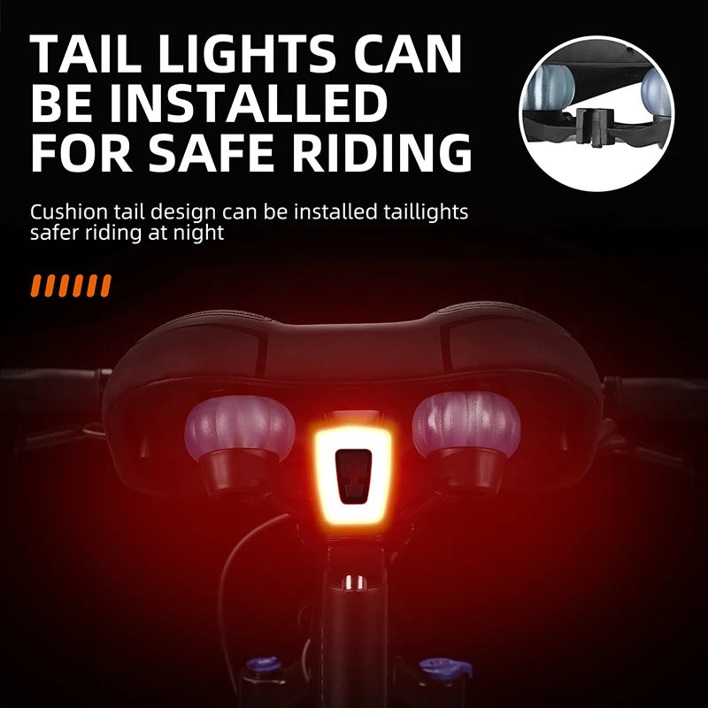 WEST BIKING Thicken Bicycle Saddle Comfortable Shockproof Cycling Seat Hollow Non-slip Soft Cushion Travel MTB Road Bike Saddle