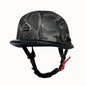 Vintage leather soldier helmet retro half helmet all seasons unisex bicycle cruiser electric scooter helmet 7