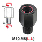 Black Mirror Adapter M10 M8 10MM 8MM Motorcycle Scooter Rearview Mirrors Adapters Right Left Hand Thread Conversion Bolt Screws M10-M8(L-L)