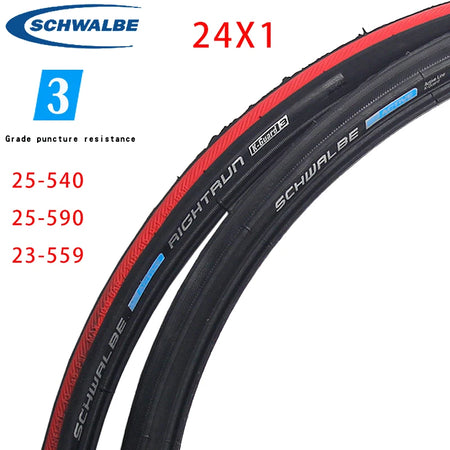 Schwalbe RightRun wheelchair tire 24 x 1.0 side view