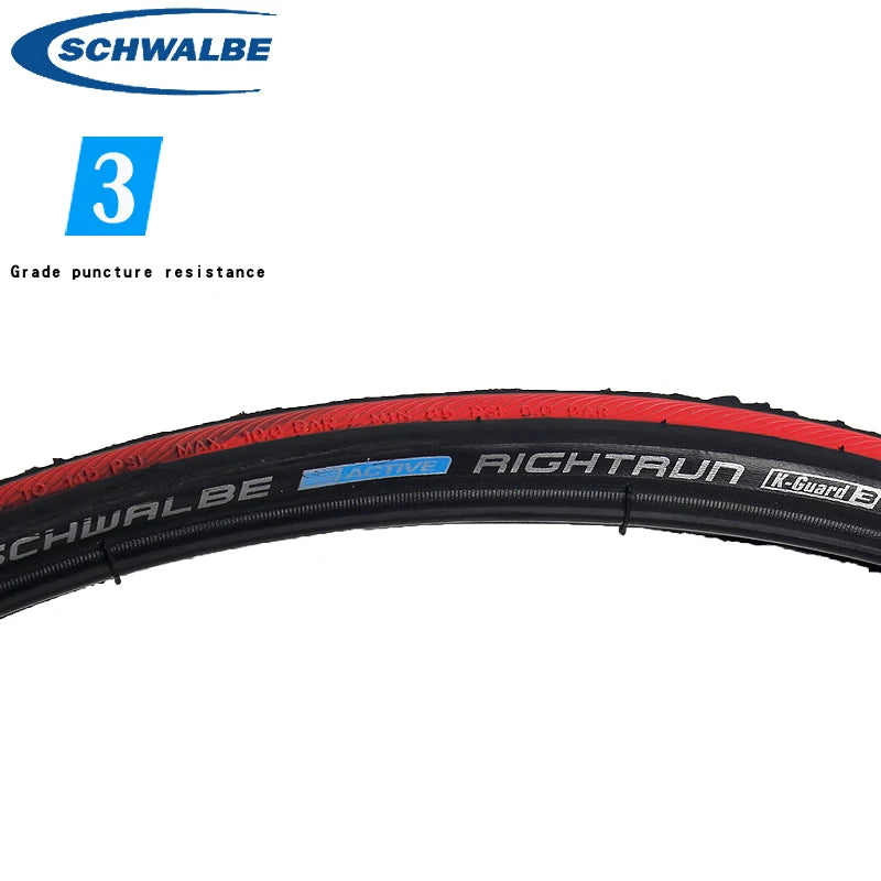Schwalbe RightRun wheelchair tire installed on wheelchair rim