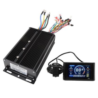 80A 60V 72V 2000W 3000W 5000W Brushless Motor Controller Kit with S966 LCD Display WaterProof Plug 20X Speed Adjustment Throttle
