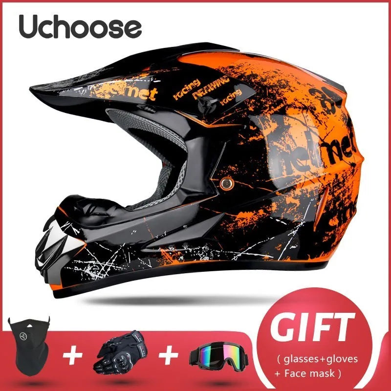 Adults Children Professional Off-road Helmet Motorcycle Helmet Downhill DOT Racing Motorcycle
