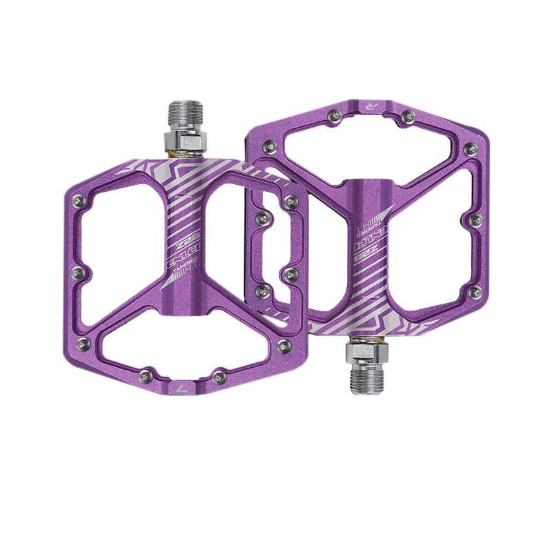 ENLEE MTB Bicycle Pedal Aluminum Alloy Wide Flat XC DH Bicycle Pedal Ultra Light Bicycle Pedal BMX Parts