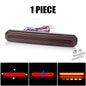 3 in 1 Motorcycle Led Brake Tail lamp Turn signal Light DRL Sequential Signal Lamps Taillight For Truck Trailer RV Cafe Racer 1pc 87leds 220mm