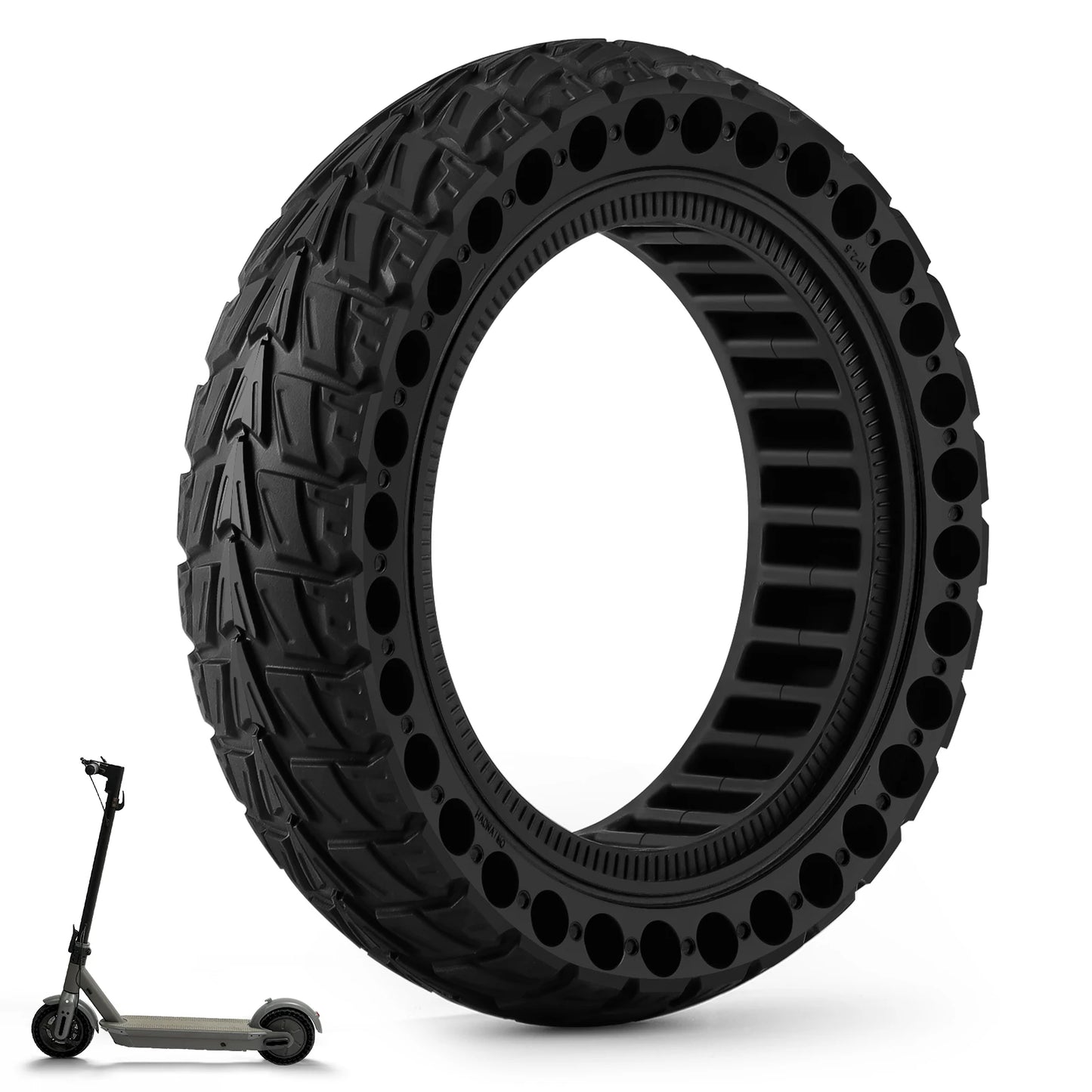 10x2.5 (60/70-6.5)Off-road Solid Tire for Ninebot G30 G30L G30D Electric Scooter Anti-slip Explosion-proof Tyre Strong Grip black China