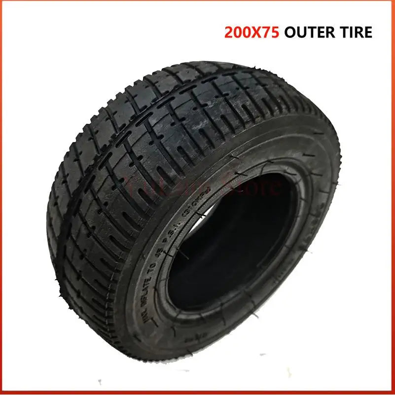 High Quality Electric Scooter Tire 200x75 Inner Tube Outer Tyre 8 Inch 200*75 Inflation Tyre outer tyre China