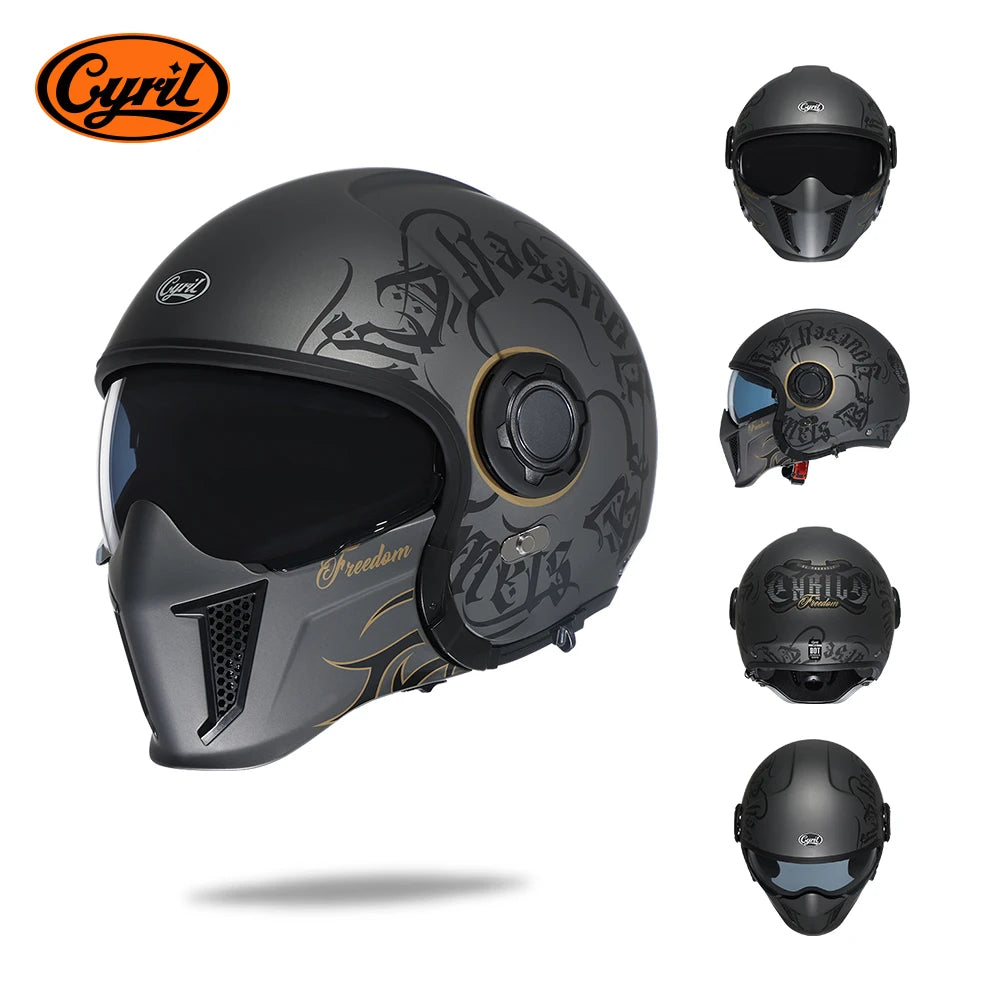 Modular Motorcycle Helmet Full Face Helmet Open Face Helmets Men helmet DOT ECE APPROVED CYRIL getejin