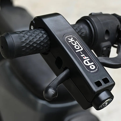 Mini Electric Vehicle Bike Anti-Theft Lock Set - Bicycle Brake Handlebar Grip Cycling Horn Throttle Lock for Scooter Motorcycle Black