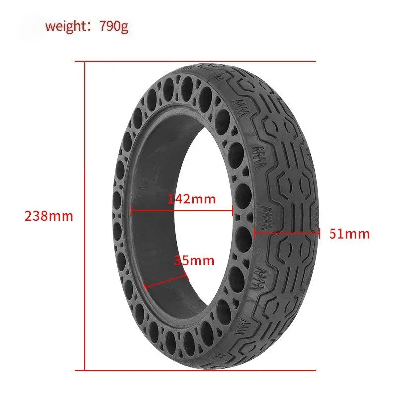 For MAX G30 Universal Electric Scooter Luminous 60/70-6.5 Solid Thickened Abrasion Resistant Explosionproof Honeycomb Tires