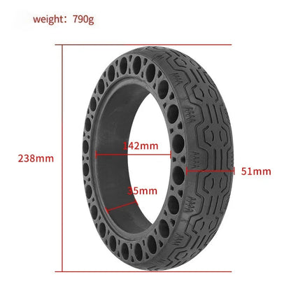 For MAX G30 Universal Electric Scooter Luminous 60/70-6.5 Solid Thickened Abrasion Resistant Explosionproof Honeycomb Tires