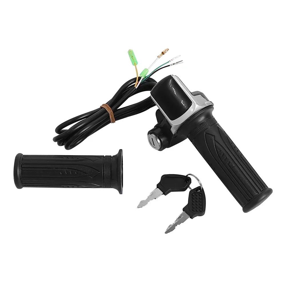 Throttle Handlebar LED Display for Electric Scooter Bike 24/36/48/60V Throttle Speed Adjustment Handle with Key Handle Grip