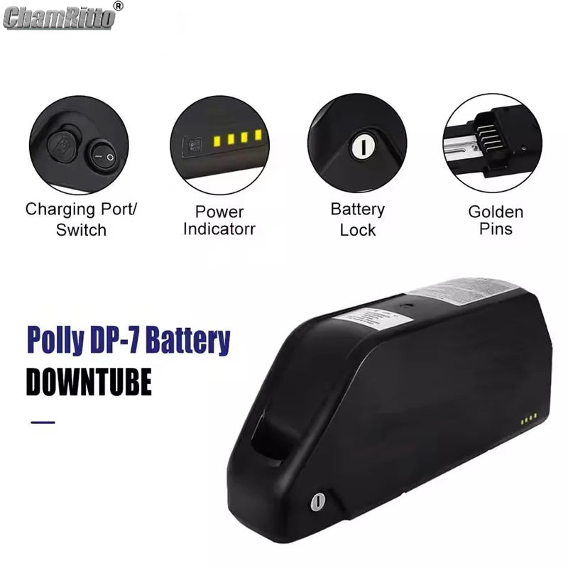Hailong DP-7 battery case power button and led indicator close up
