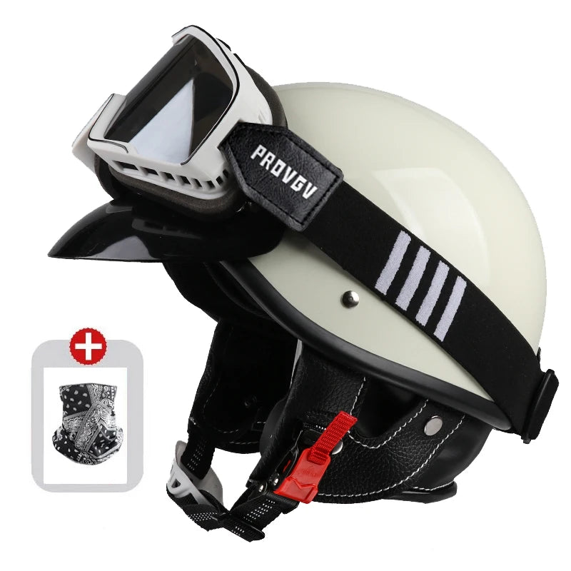 Japanese retro motorcycle half helmet cruise motorcycle helmet safety helmet Color 1 with 2 China