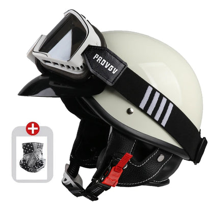 Japanese retro motorcycle half helmet cruise motorcycle helmet safety helmet Color 1 with 2 China