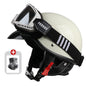 Japanese retro motorcycle half helmet cruise motorcycle helmet safety helmet Color 1 with 2 China
