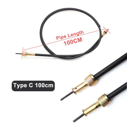 Motorcycle Speedometer Cable Mileage Line 90/95/100/110cm for Chinese Scooter Moped GY6 Type C 100cm