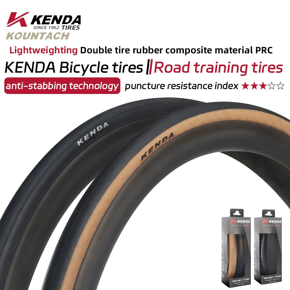 Kenda K1092 New 700x25/28c Puncture Protection Urltra-Light Bicycle Rubber Folding Tire Road Bicycle Puncture Resistant Tyre