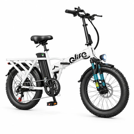Qlife Hunter folding fat tire electric bike side view