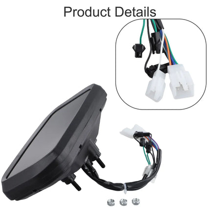 48V-72V electric bicycle speedometer with screw and buckle handlebar mounting kit