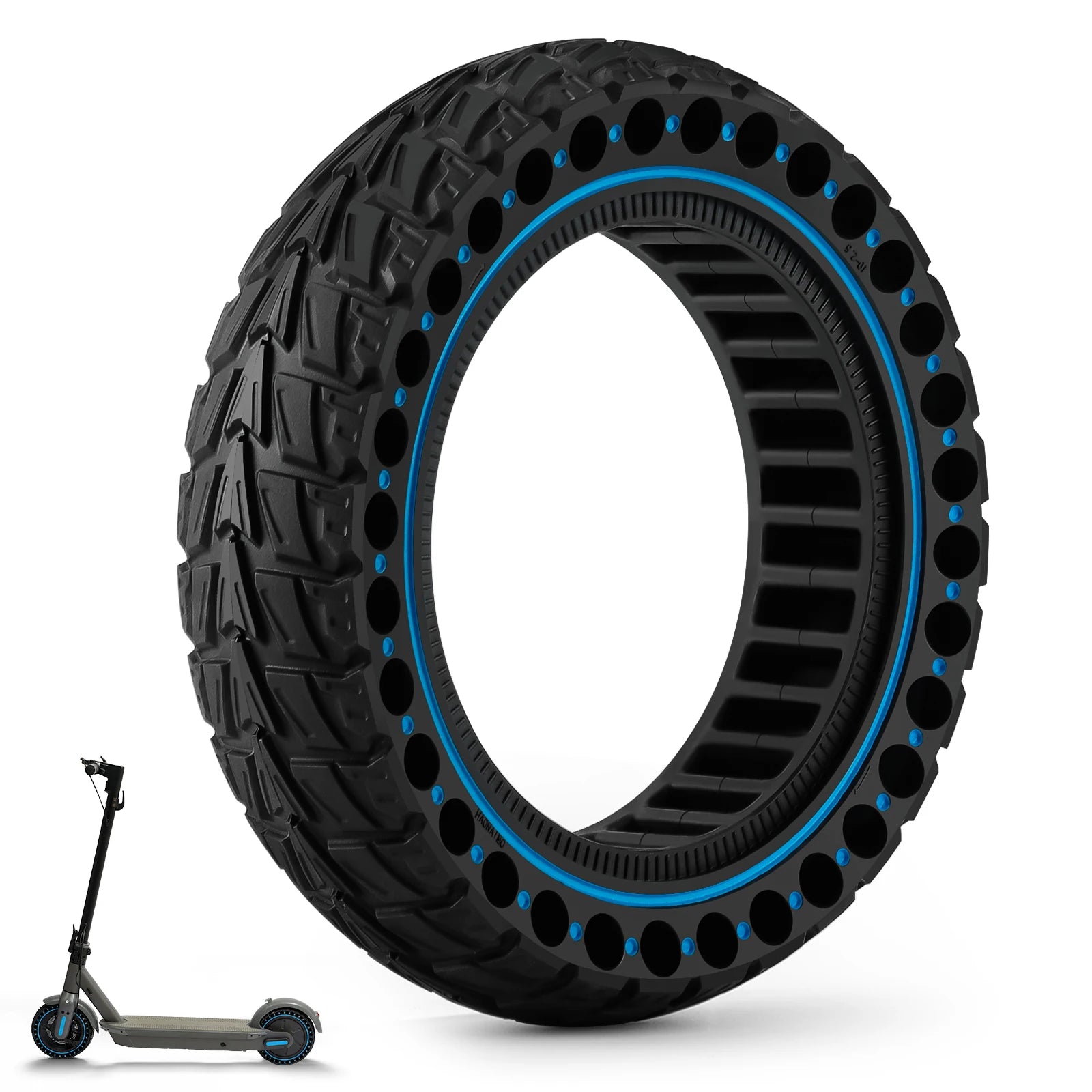 10x2.5 (60/70-6.5)Off-road Solid Tire for Ninebot G30 G30L G30D Electric Scooter Anti-slip Explosion-proof Tyre Strong Grip Blue China