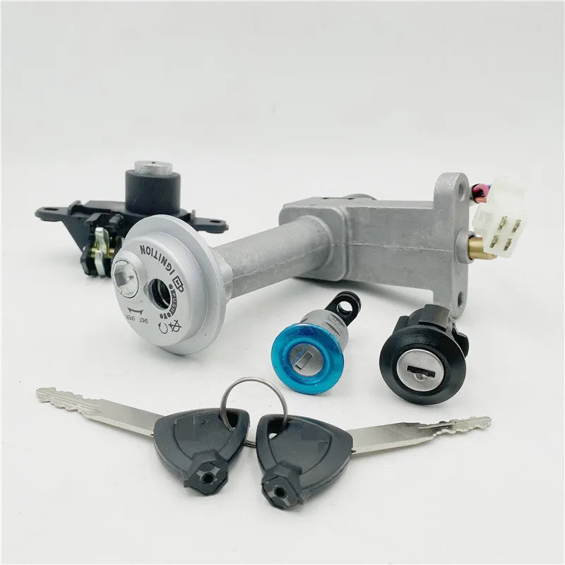 Genuine Motorcycle Ignition Switch Fuel Lock Set for Chinese Scooter Haojue Suzuki HJ125T-10E AQUILA 125 aquila 125 Aftermarket
