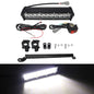 60W Motorcycle LED Headlight Light Bar Kit with Mounting Bracket Switch Wiring For Universal Most 7/8" Handlebar Dirt Pit Bike Set B