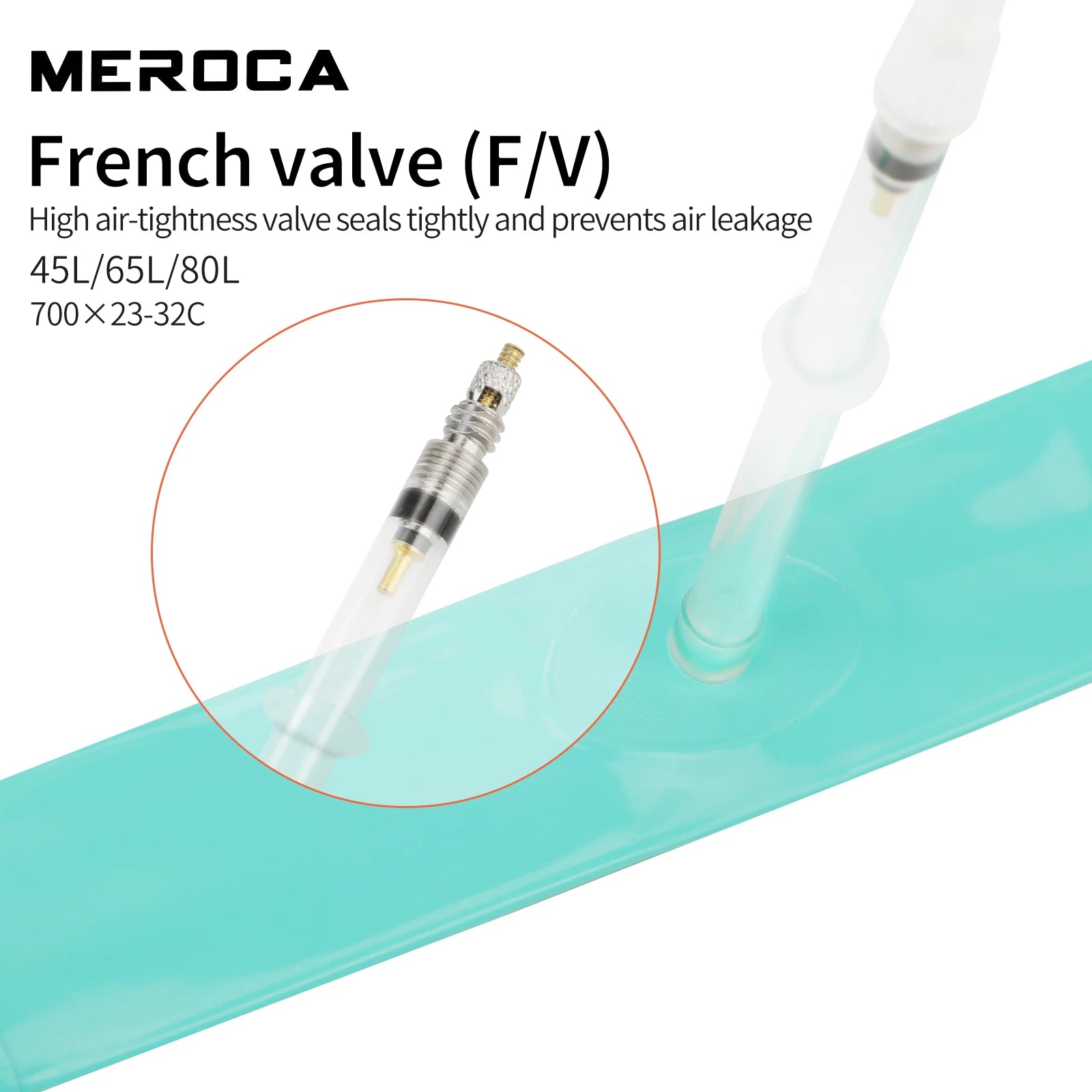 MEROCA Road Bike TPU Inner Tube 700x23-32C FV 45L/65L/80L Ultra-light Road Bicycle Inner Tube