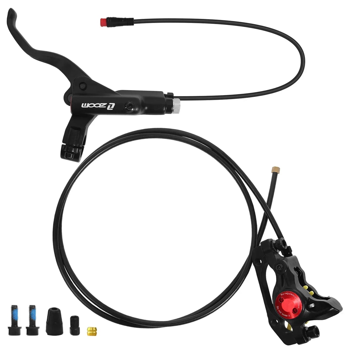 ZOOM Bicycle Hydraulic Disc Brake Set 2 Piston Oil Pressure MTB Brake 1100/1850mm Disc Brake for E-Bike Scooter Mtb Folding Bike