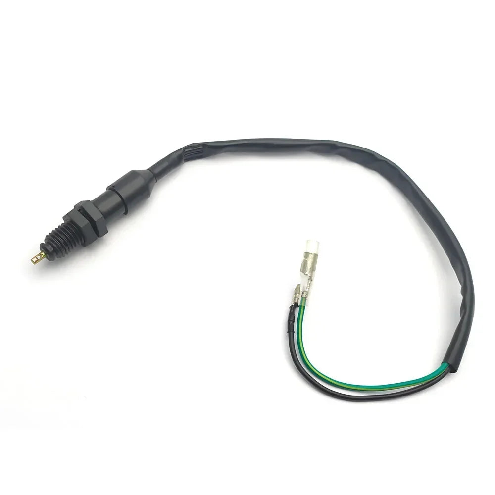 Rear Brake Switch Brake Light Switch Cable Wire Screw Type with Spring for Scooter Moped Motorcycle Motorbike ATV GO KART