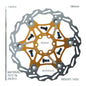 SNAIL Bicycle Disc Brake Pads 160 180 203 Mm Aluminum Alloy 6 Nail Rotor Mtb Road Bike Floating Part Accessories Goodtaste 180mm Gold 1 PCS