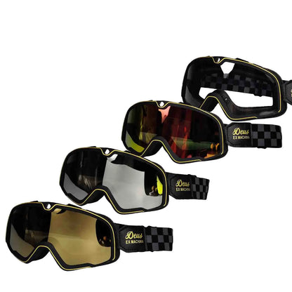 Motorcycle Glasses Windproof Motorcycle Helmet Glasses Sunglasses Retro Universal Leather Retro Motorcycle Accessories