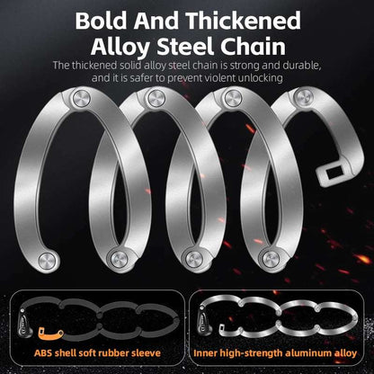 WEST BIKING Foldable Bicycle Lock Anti-theft High Security MTB Road Bike Chain Cable Padlock Durable Portable Cycling Accessory