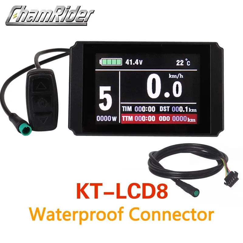 KT LCD Meter for Electric Bicycle, Intelligent Controller, Ebike LCD Panel, Julet, Waterproof, LCD3, LCD8HU, 24V, 36V, 48V