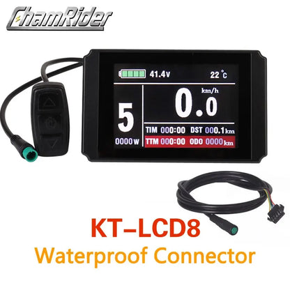 KT LCD Meter for Electric Bicycle, Intelligent Controller, Ebike LCD Panel, Julet, Waterproof, LCD3, LCD8HU, 24V, 36V, 48V