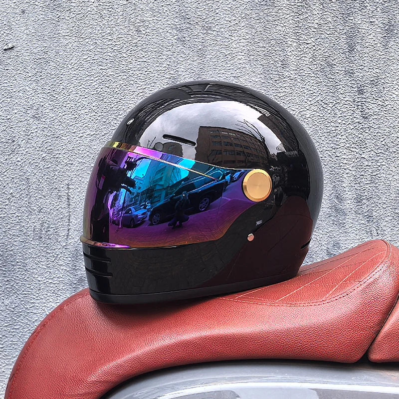 Full face motorcycle helmet - Classic design, suitable for both men and women, with safety protection certified by DOT 4 China