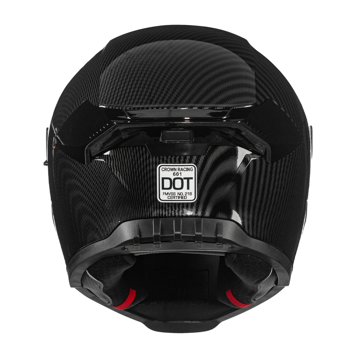 Side view of Crown Racing street bike helmet